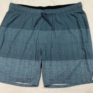 TRAVIS MATHEW Blue Gradient Silky Soft Lightweight Swim Shorts Mens Medium